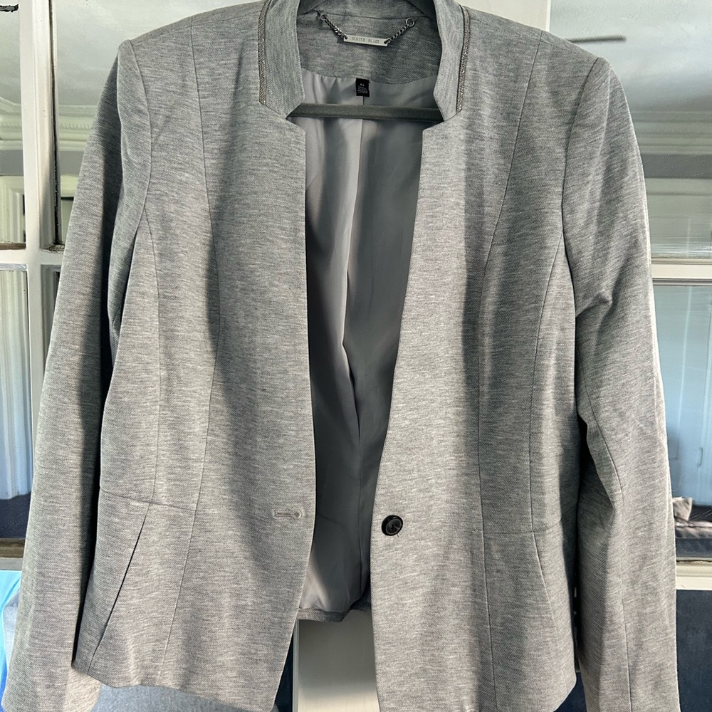 White House Black Market Light Gray Blazer